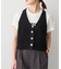 片畦ホルダーネックニットベスト