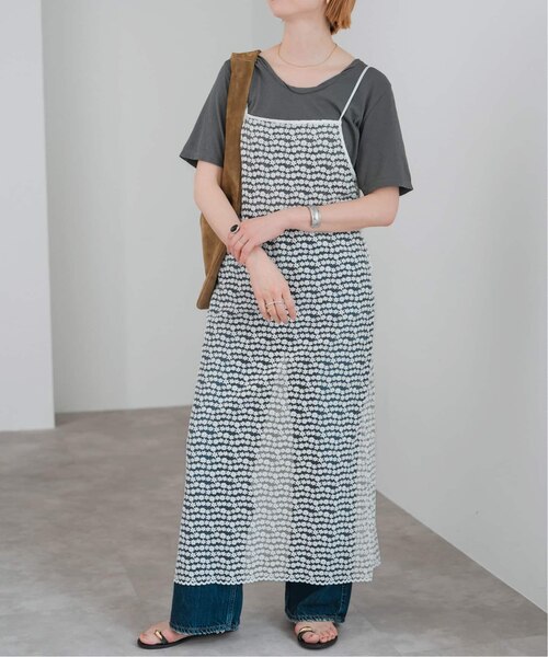 タグ付き極美品 花柄総レースパフスリーブウエストリボンキャミワンピース イベント タグ付き極美品 花柄総レースパフスリーブウエストリボンキャミ