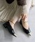 TAEKO HIGASHIHARA×LE TALON 3cmポインテッドコンビストラップパンプス