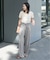 リネンレーヨン2WAYベアトップパンツ