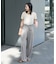 リネンレーヨン2WAYベアトップパンツ