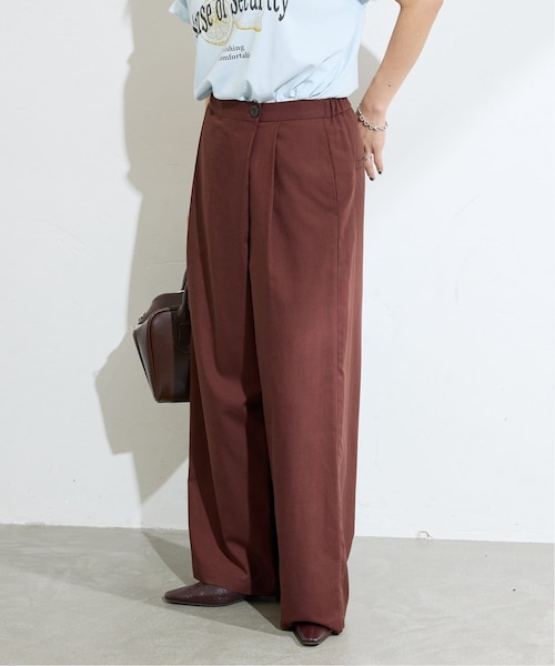 リネンブレンドクロスオーバーパンツ｜ベーセーストックの