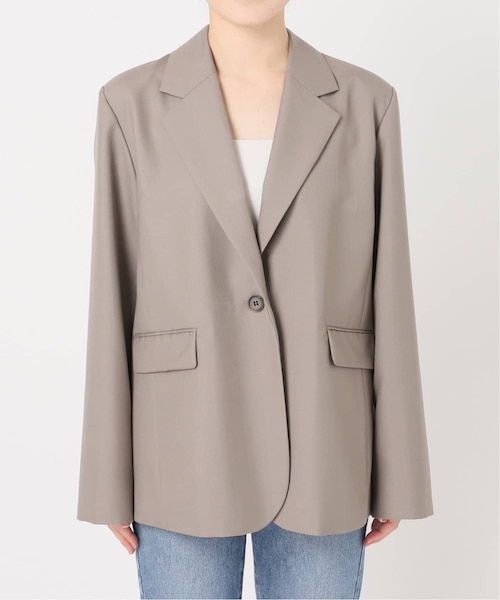 NOBLE ELENI/エルニ ウールモヘヤポプリンジャケット　サイズ38 ELENI/エルニ ウールモヘヤポプリンジャケット（テーラード