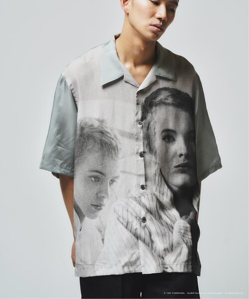 JUST AN IDEA × DAIRIKU Photo Open Collar Shirt｜ベーセー