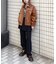 フェイクレザージップブルゾン
