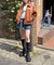 フェイクレザージップブルゾン