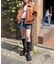 フェイクレザージップブルゾン