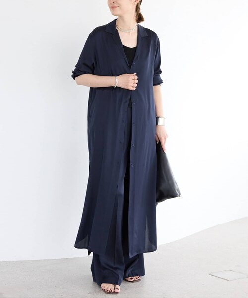 SILK SATIN ロング ワンピース｜ベーセーストックのアウトレット