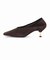 GRISE5.5cmレザースクエアストレッチパンプス