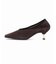GRISE5.5cmレザースクエアストレッチパンプス