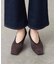 GRISE5.5cmレザースクエアストレッチパンプス