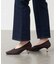GRISE5.5cmレザースクエアストレッチパンプス