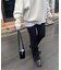ウールライクハリヌキ微フレアパンツ