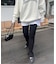 ウールライクハリヌキ微フレアパンツ