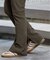 ウールライクハリヌキ微フレアパンツ