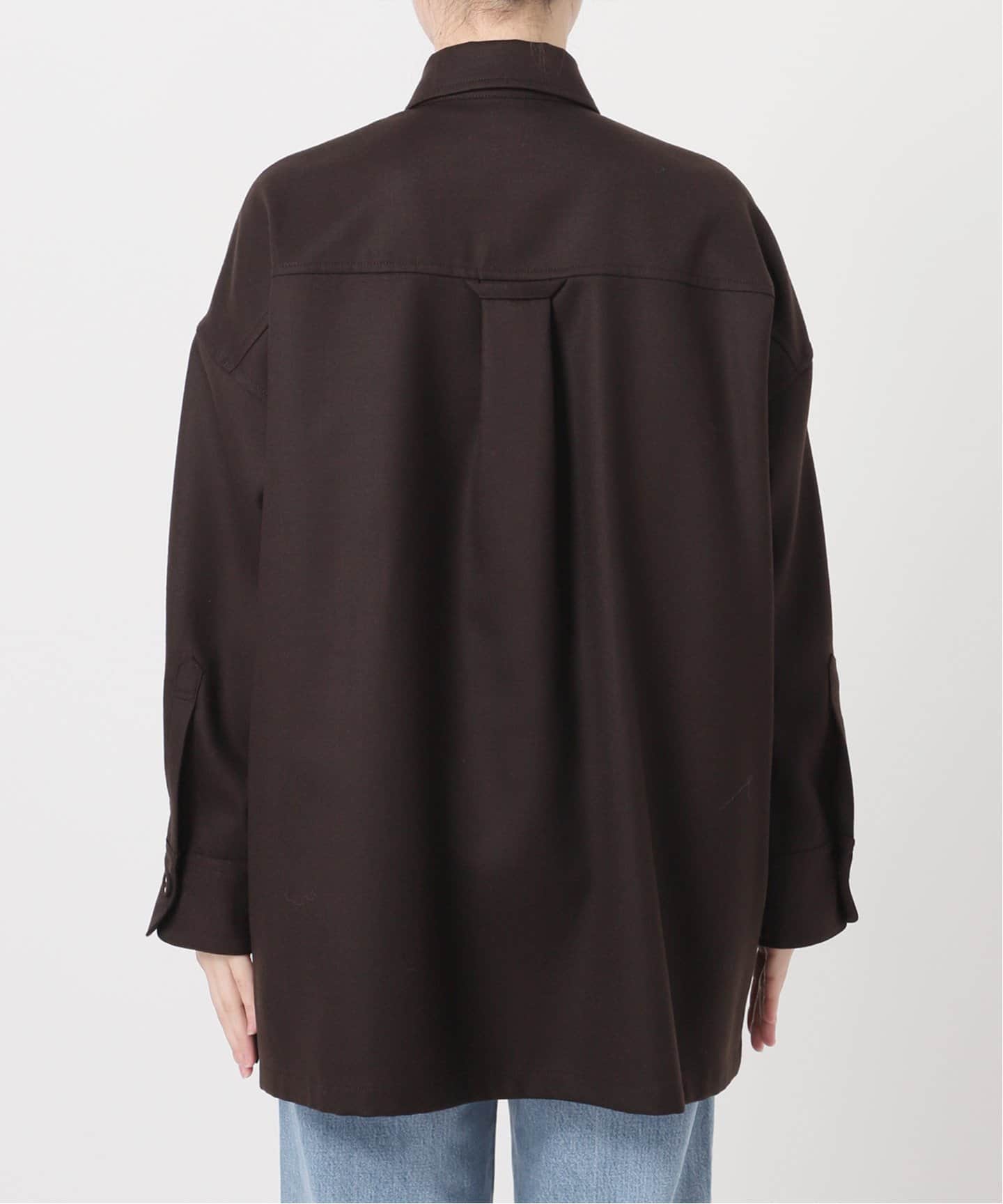 IENA LA BOUCLE ウールロングシャツ