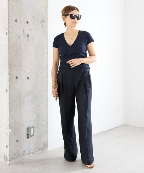 OGLINEN タックパンツ36 Deuxieme Classe パンツ *OGLINEN タックパンツ レディース