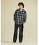 OMBRE CHECK / オープンカラーシャツ