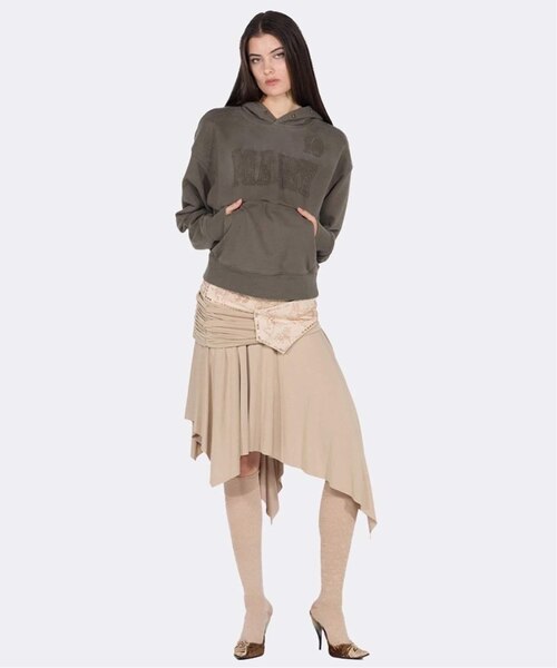 SCULPTOR/スカルプター】 Mary Acid Peel Hoodie SL006476BW