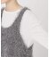 《2点セット》手洗い可 / スパークシャギーニットベストxロンTEE
