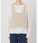 《2点セット》手洗い可 / スパークシャギーニットベストxロンTEE