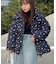 フラワープリントフードパファージャケット
