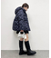 フラワープリントフードパファージャケット