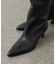 GRISE5.5cmレザーポインテッドワイドシャフトロングブーツ