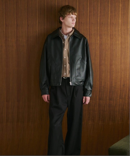 OSKR別注 シンセティックレザーショートブルゾン｜ベーセーストックの