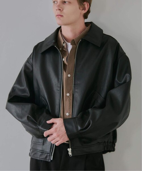 OSKR別注 シンセティックレザーショートブルゾン｜ベーセーストックの