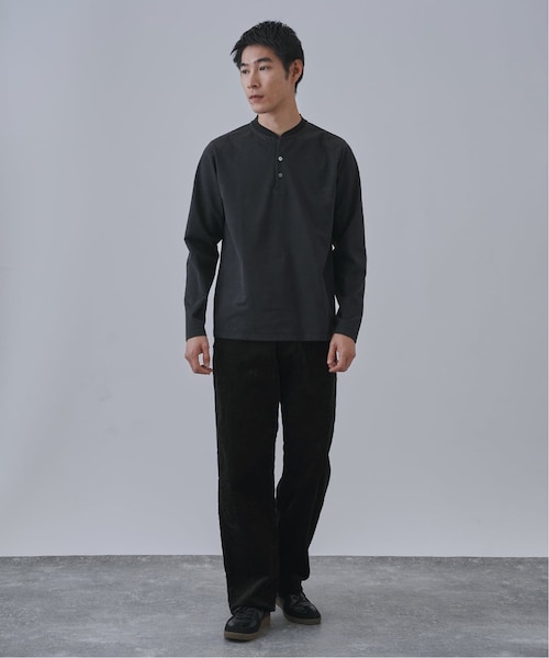 ツイルダンボール ヘンリーネックロンTEE｜ベーセーストックの