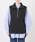 《2点セット》ウォッシャブル / スタンドシャツ付きハーフジップベスト