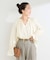 ウォッシャブル / ギャザーネックボリュームブラウス