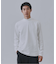 起毛 スムースモックネックロングスリーブTシャツ