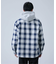 ビックチェック柄 フード シャツ