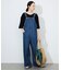 LE DENIM BARE BK サロペット