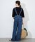LE DENIM BARE BK サロペット