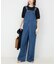 LE DENIM BARE BK サロペット