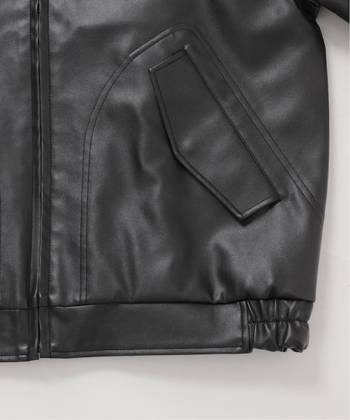 美品　Eddie Bauer A-1 レザーブルゾン　ブラック　Lサイズ Eddie Bauer 別注 フェイクレザーブルゾン｜ベーセーストックの