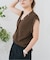リネンコットンリブニットベスト