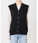 リネンコットンリブニットベスト