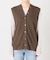 リネンコットンリブニットベスト
