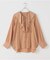 シルクライクラッフルフリルブラウス