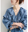 ウォッシャブル / 3.8OZデニムフリルブラウス