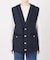 ウォッシャブル / 前開きツイードベスト