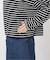 ウォッシャブル / タックスリーブボーダーカットソー