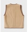 CAWLEY (コーリー) TAN LEATHER BACK CURLY RIVER VEST