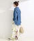 ウォッシャブル / DU JOUR / デュ ジュール LONG-POINT JEAN SHIRT
