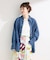 ウォッシャブル / DU JOUR / デュ ジュール LONG-POINT JEAN SHIRT