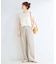 《S/Mサイズ展開》手洗い可 / フレンチリネンストレートパンツ